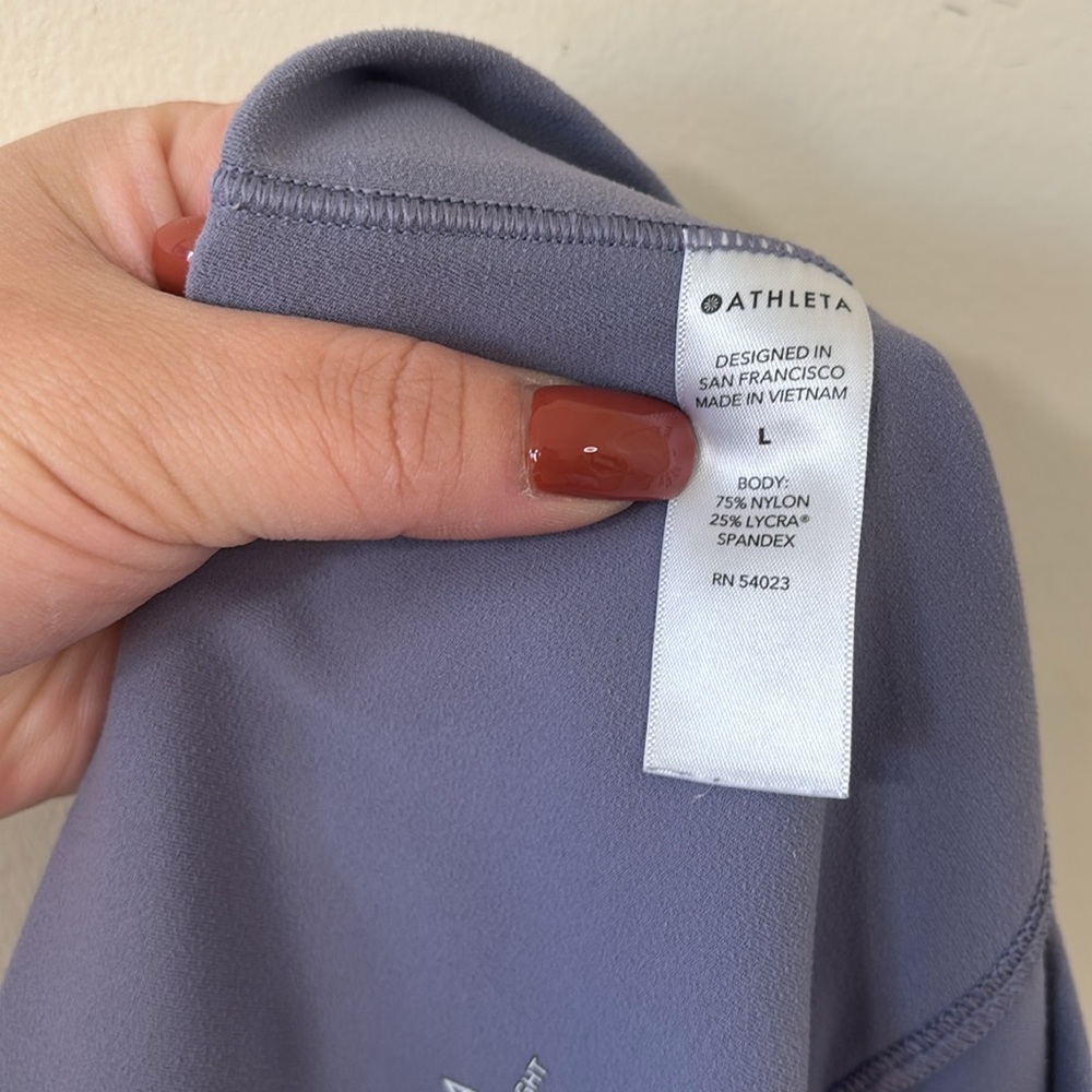 Athleta Salutation Stash High Rise 7/8 Legging Shadow Blue Size Large - Picture 11 of 11